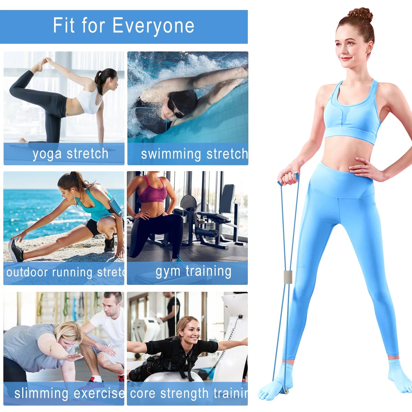 4-Pack Figure 8 Resistance Bands – Durable Pull Bands for Upper Body Workouts, Toning, Home Gym Training and Physical Therapy