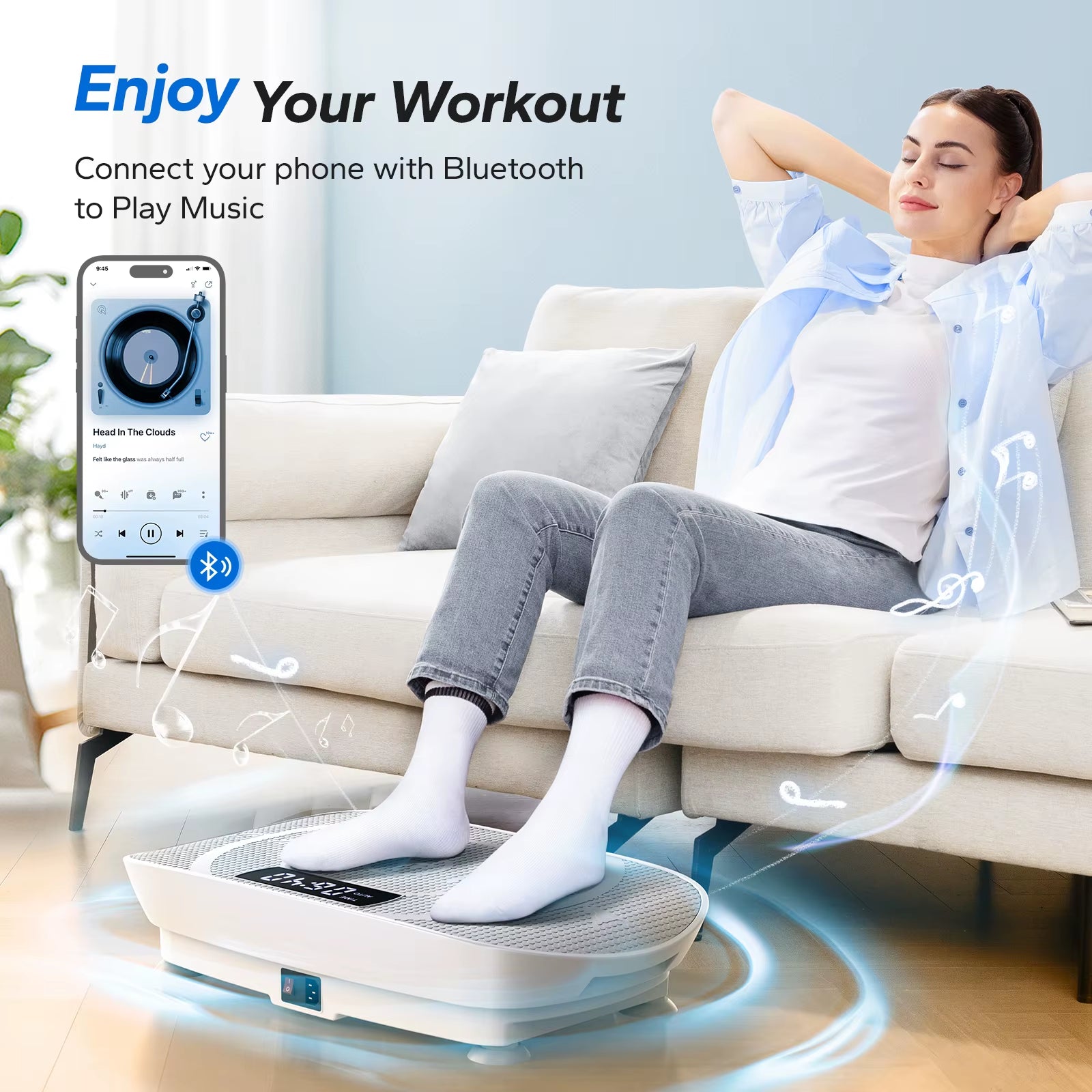 Home Vibration Plate – Bluetooth Fitness Trainer