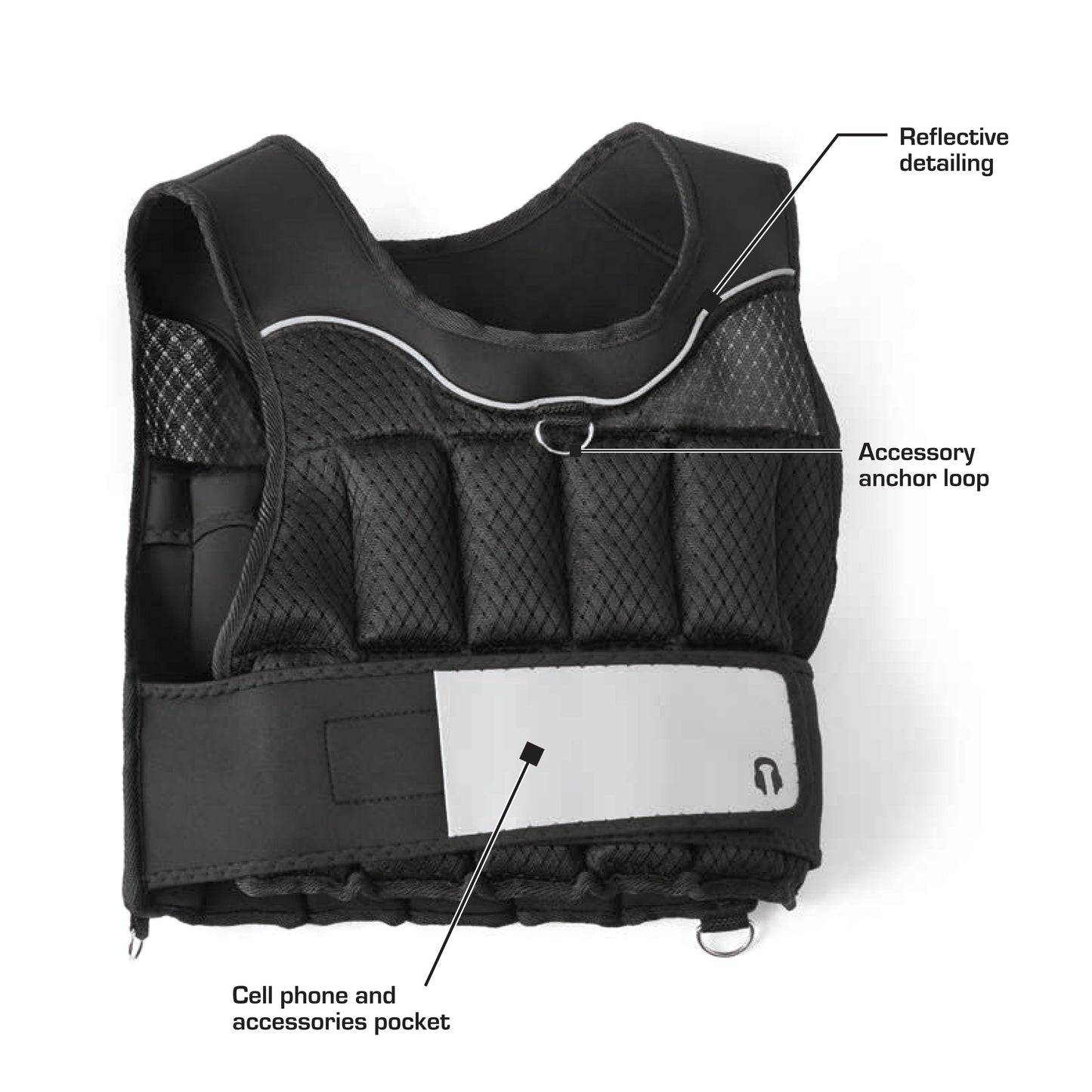 20lb Adjustable Weighted Vest –  Training Vest for Cardio, CrossFit, Running & Strength Workouts (Unisex)