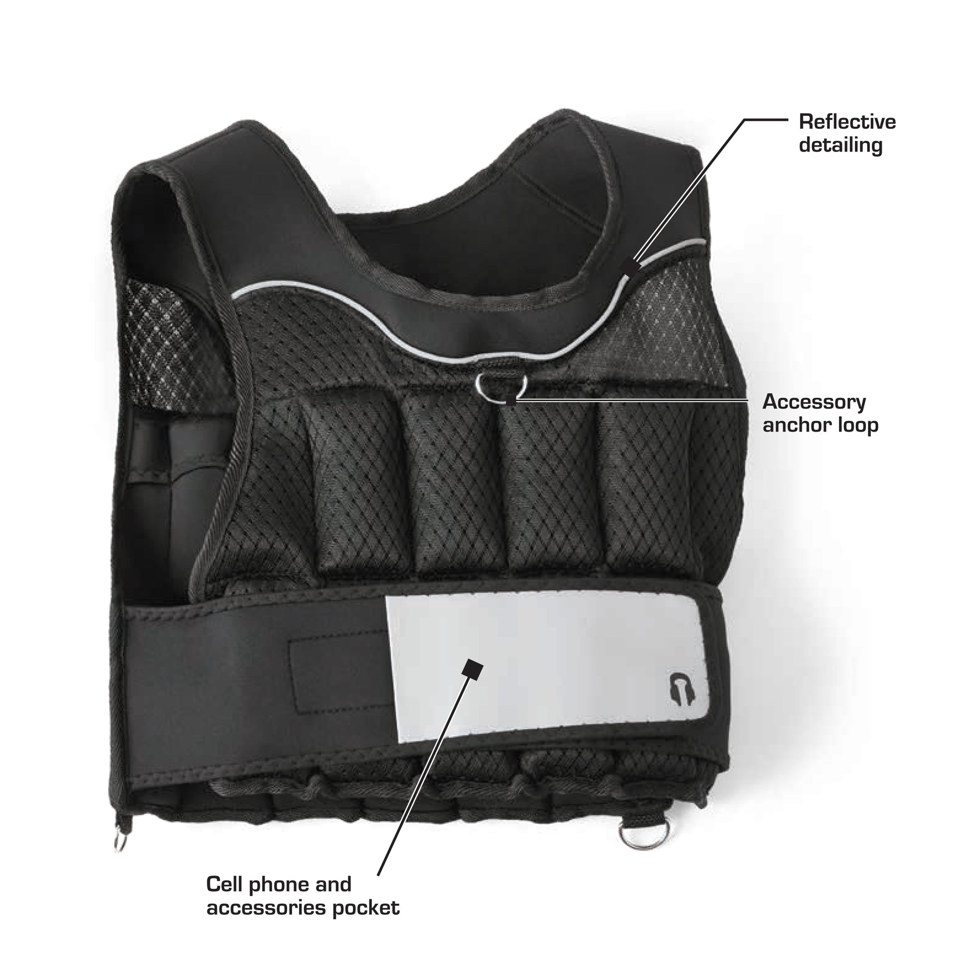 20lb Adjustable Weighted Vest –  Training Vest for Cardio, CrossFit, Running & Strength Workouts (Unisex)