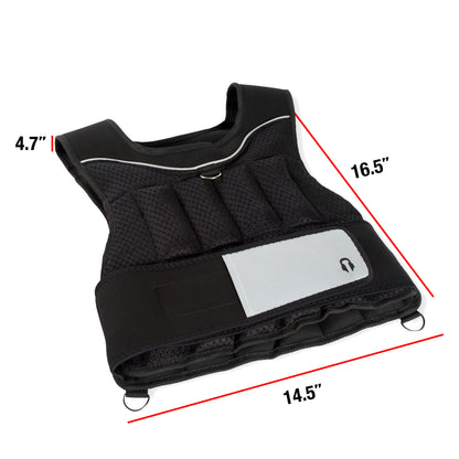 20lb Adjustable Weighted Vest –  Training Vest for Cardio, CrossFit, Running & Strength Workouts (Unisex)